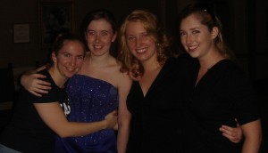 Kristina Finch with harpists Elizabeth Munch, Andrea Mumm, and Megan Bledsoe Ward - 2008