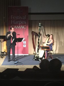 Merynda Adams and flutist John Romeri