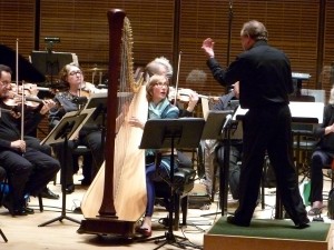 Hannah Lash rehearses her Concerto for Harp and Chamber Orchestra with the American Composers Orchestra.