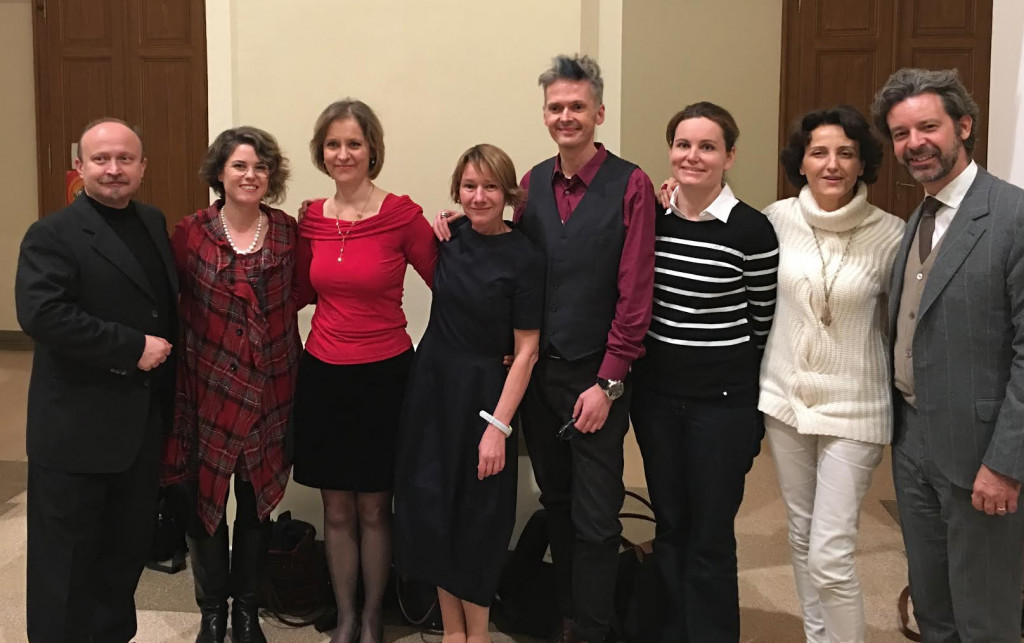 Jury members included (from left) Dalibor Bernatović, Şirin Pancaroğlu, Manja Smits, Natalia Gorbunova (Artistic Director), Stephen Fitzpatrick, Letizia Belmondo, Isabelle Moretti, and Jakez François (sponsor)